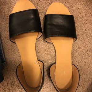 Express Black leather Flats